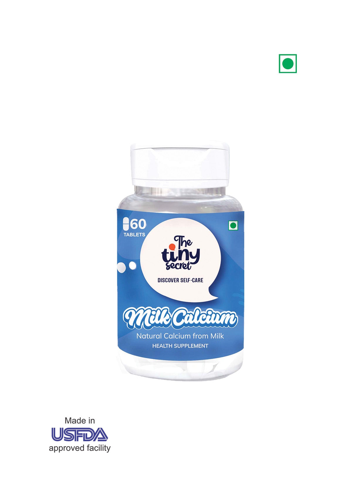 TTS Milk Calcium | Natural Milk Calcium Tablets | 60 Tablets | Bone, Joint & Muscle Support